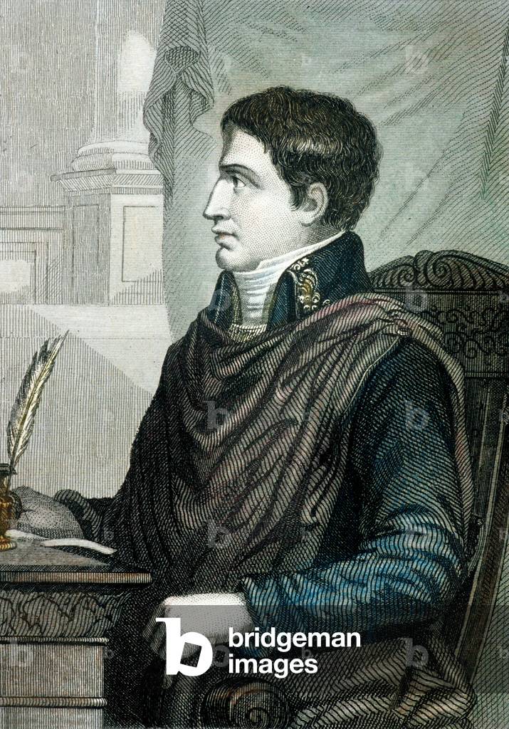 Lucien Bonaparte,  president of the Conseil des Cinq Cents then minister of Interior, engraving