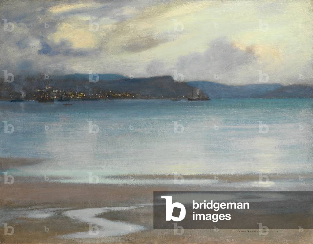 Image of Painting depicting Rhu Bay (oil on canvas) by James Whitelaw Hamilton