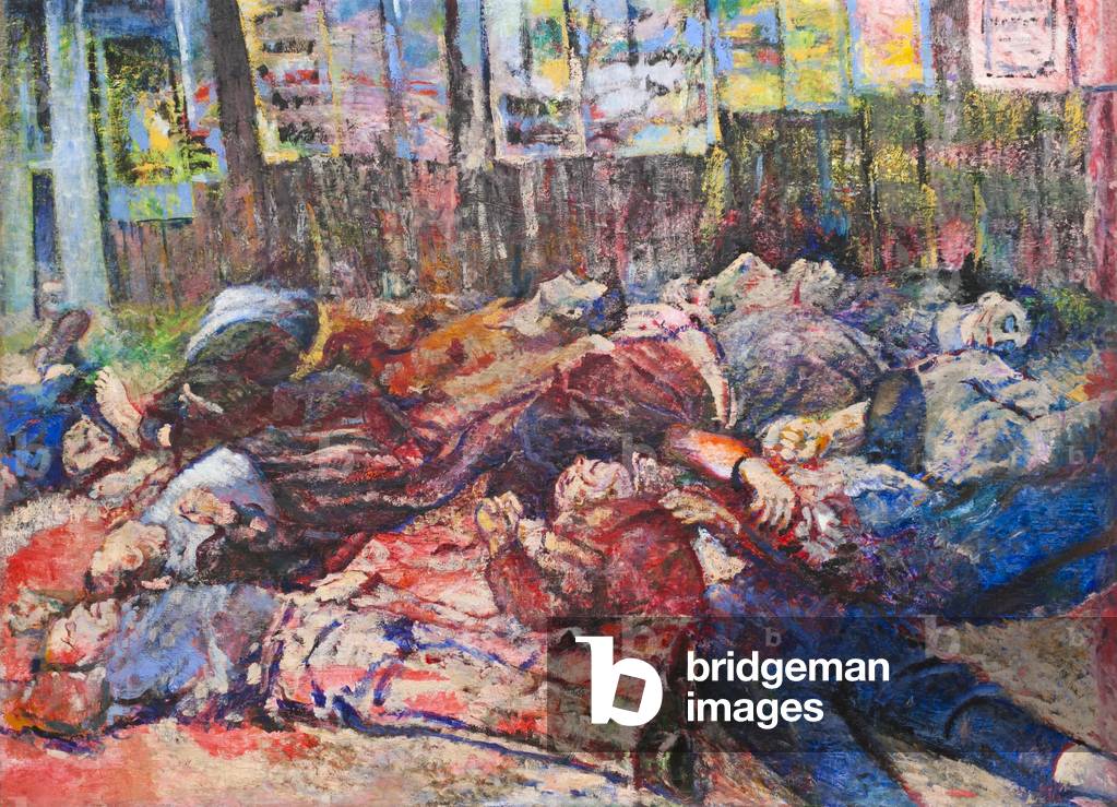 Image of Painting depicting Civil war 1944 by Aligi Sassu
