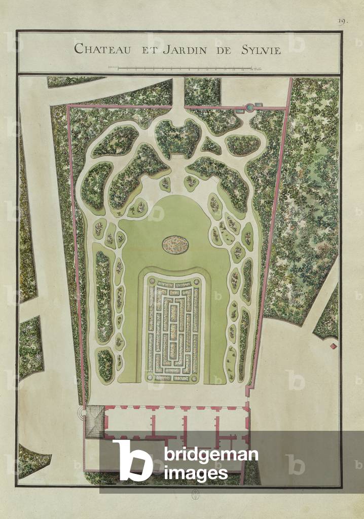 "Château et Jardin de Sylvie" 1784 di Chambe