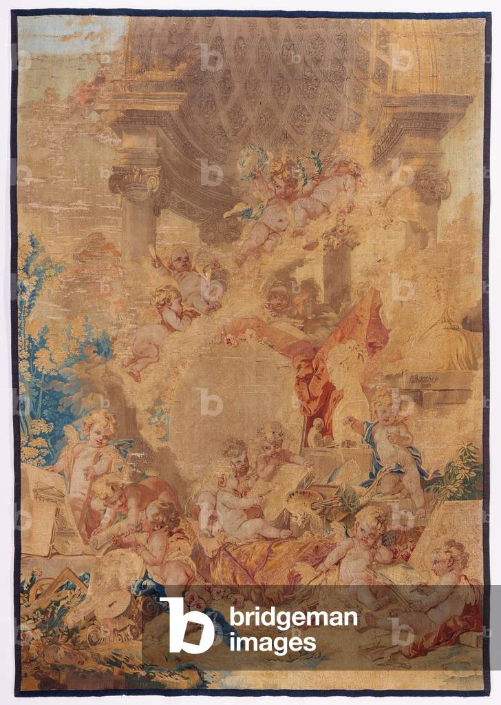 Les genies des Arts, 1761 (Wolle & Seide)