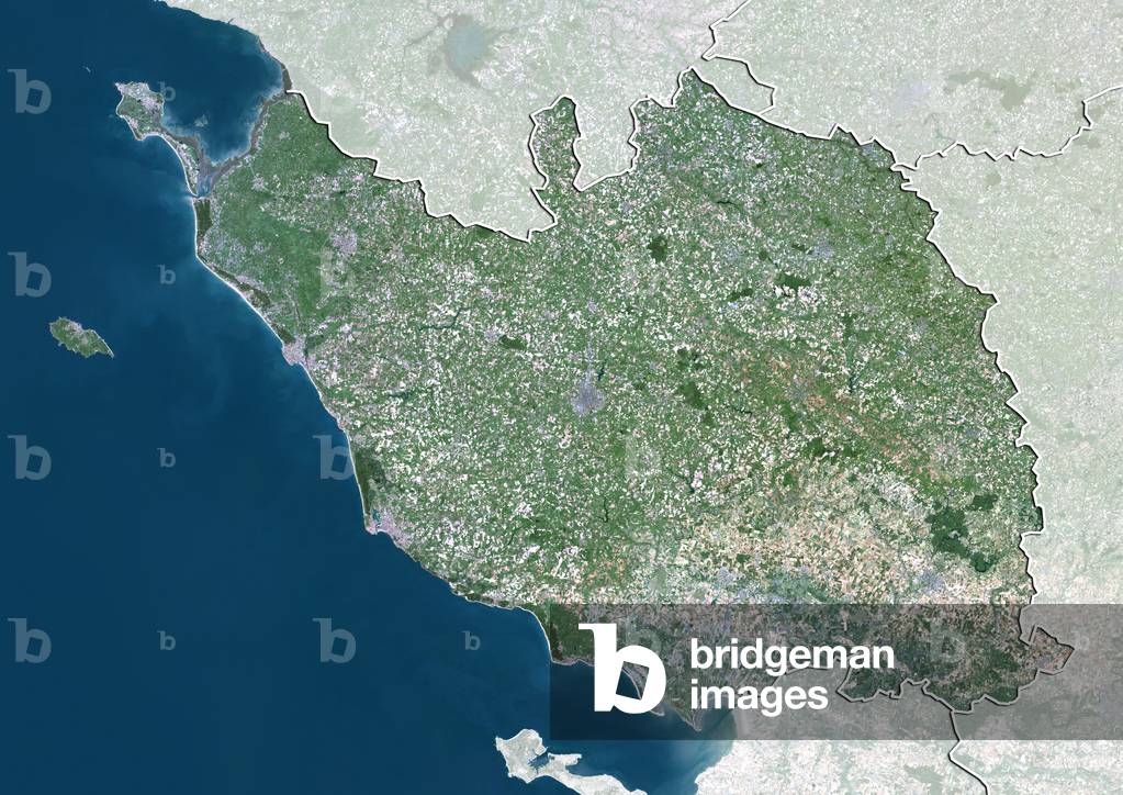 Image of Departement Vendee, Frankreich, True Colour Satellite Image