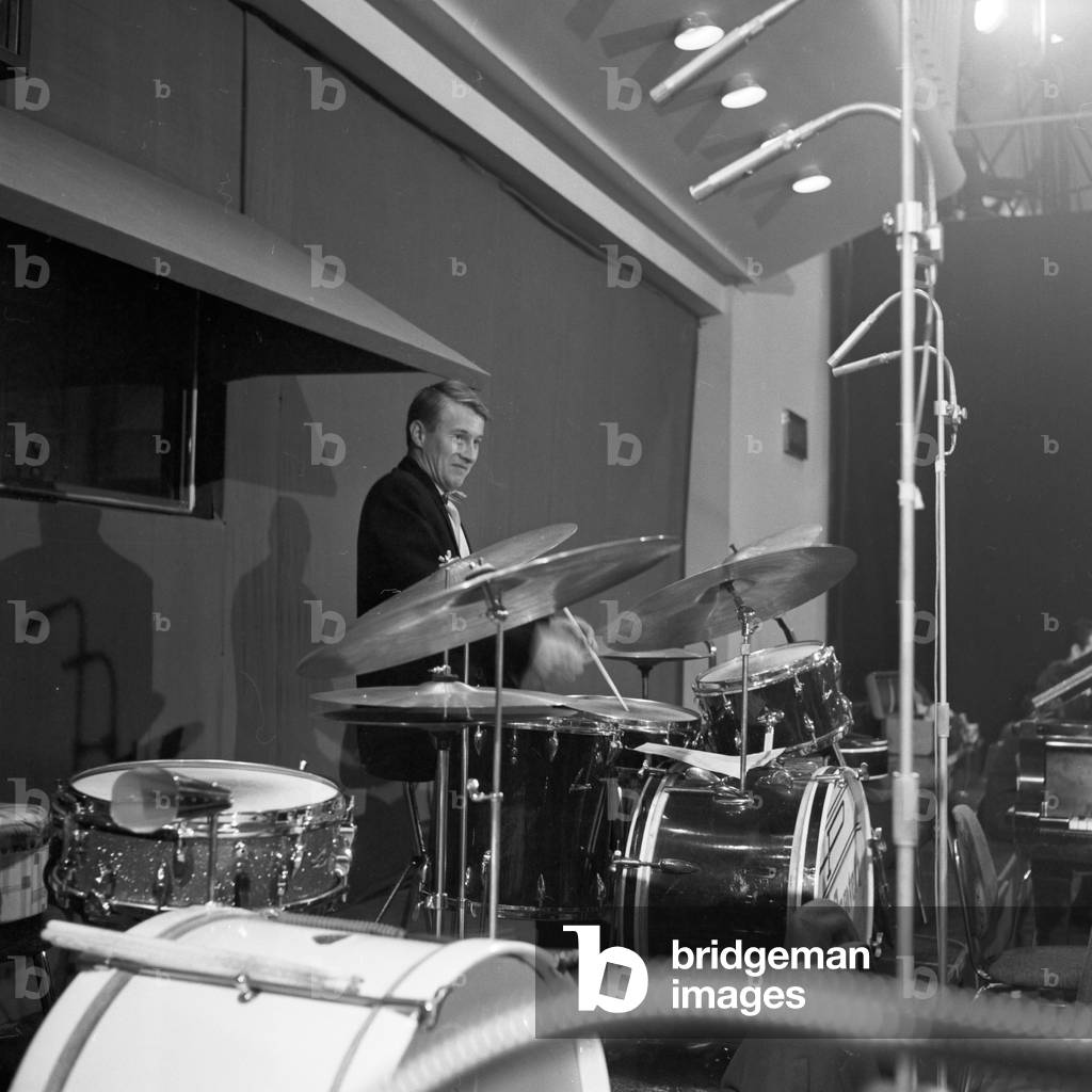 Musicians at the Hamburg jazz workshop, b/w