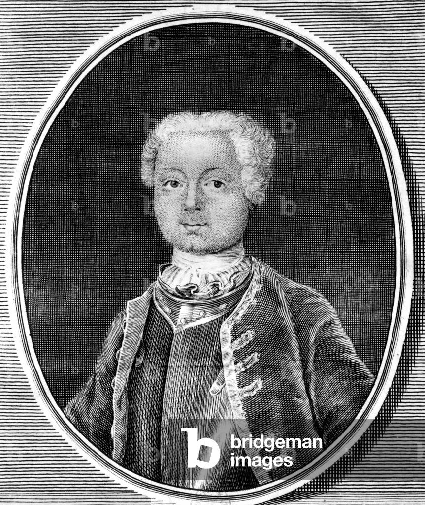 "Pietro III (1728-1762) Zar di Russia" 1701, b/w