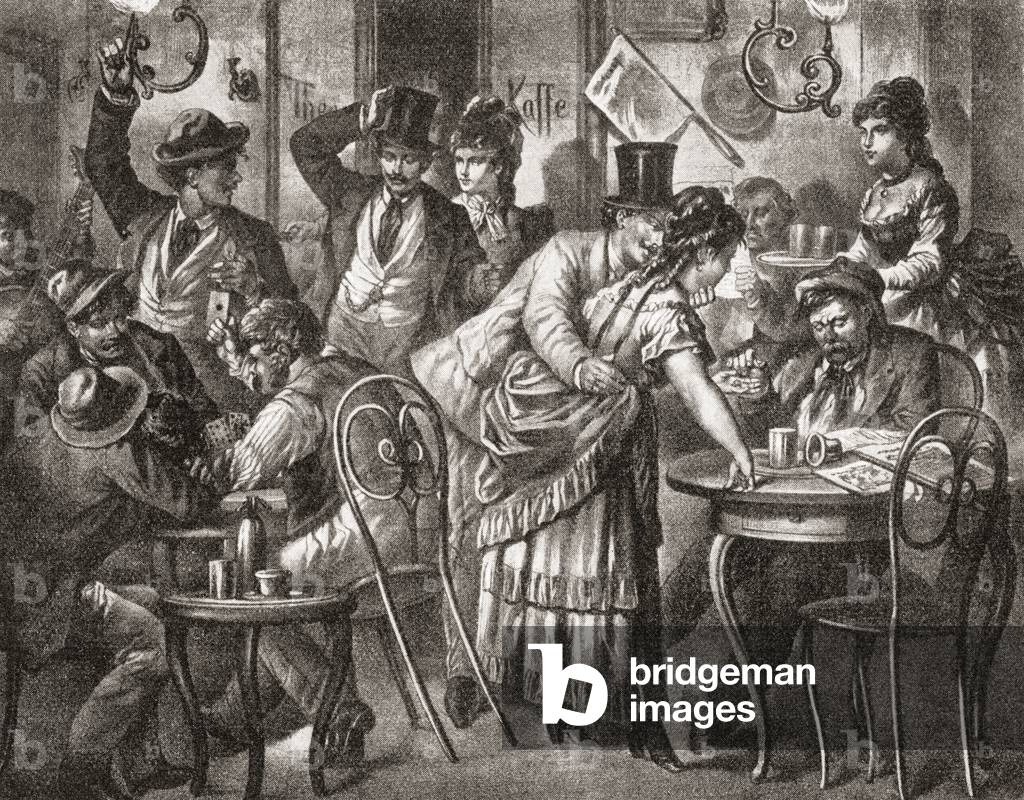 "Vita da caffetteria viennese" 1909, b/w