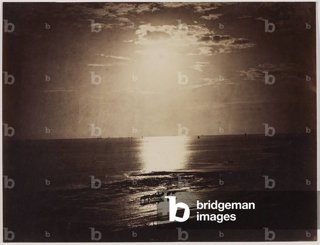 Le soleil couronné, Normandie, 1856-59 (stampa all'albume da negativo al collodio umido)