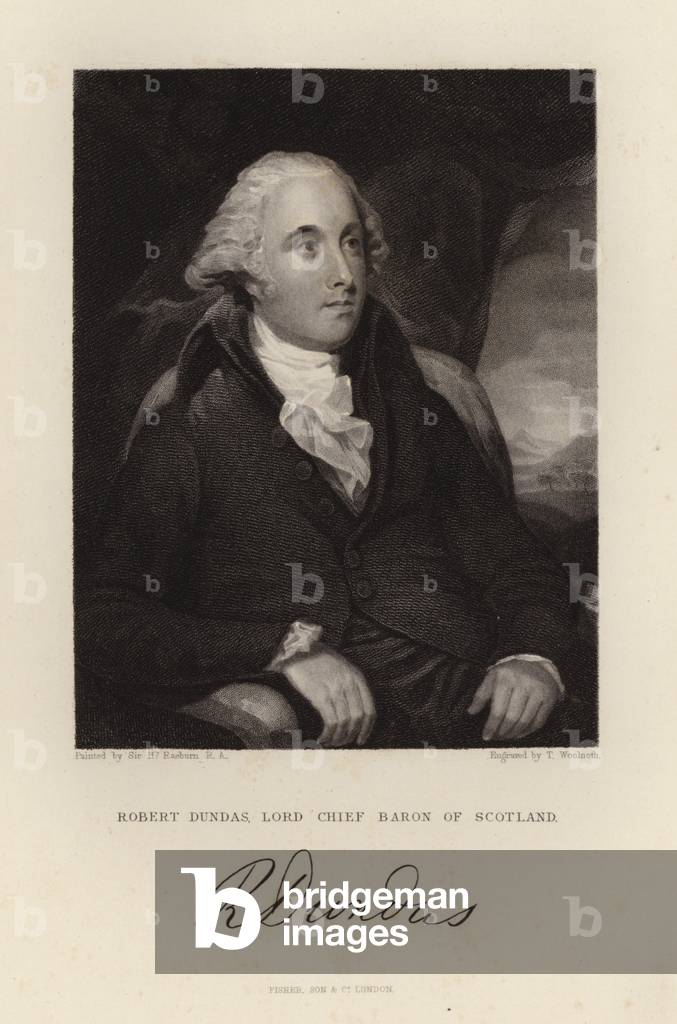 Robert Dundas Signore Capo Barone di Scozia (incisione)