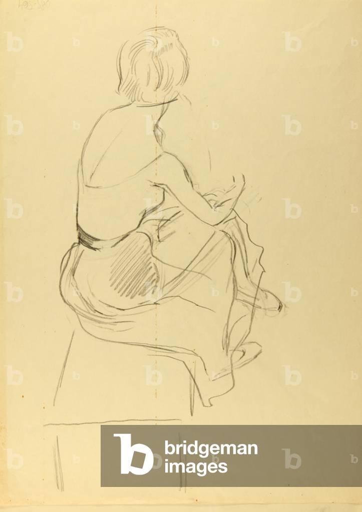 Schizzo di ballerina 1969 (matita su carta)