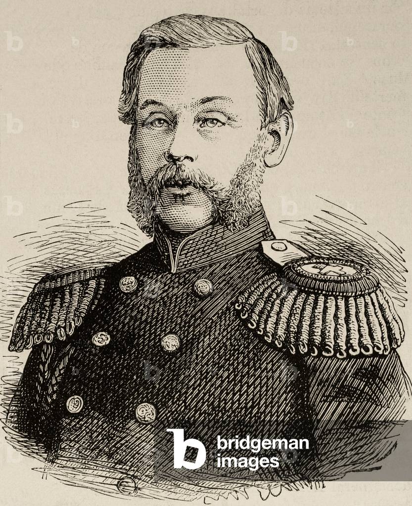 Dmitry Milyutin (1816-1912). Incisione.