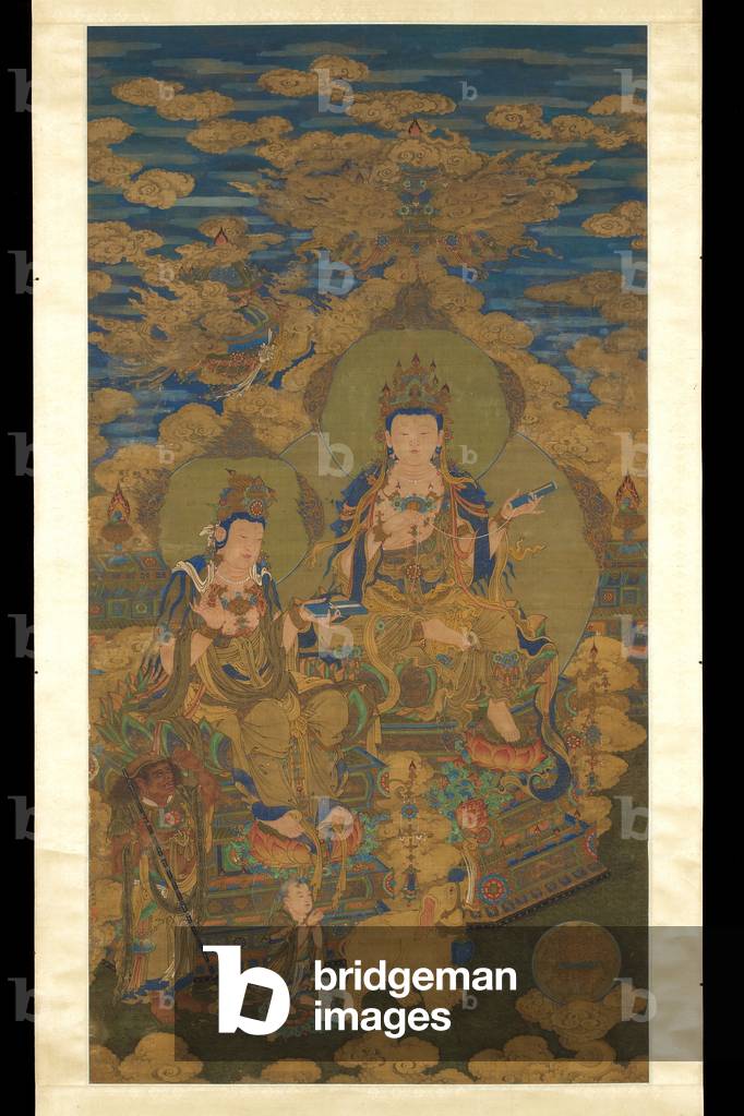"Due versioni di bodhisattva Guanyin" 1750 di Guanpeng Ding