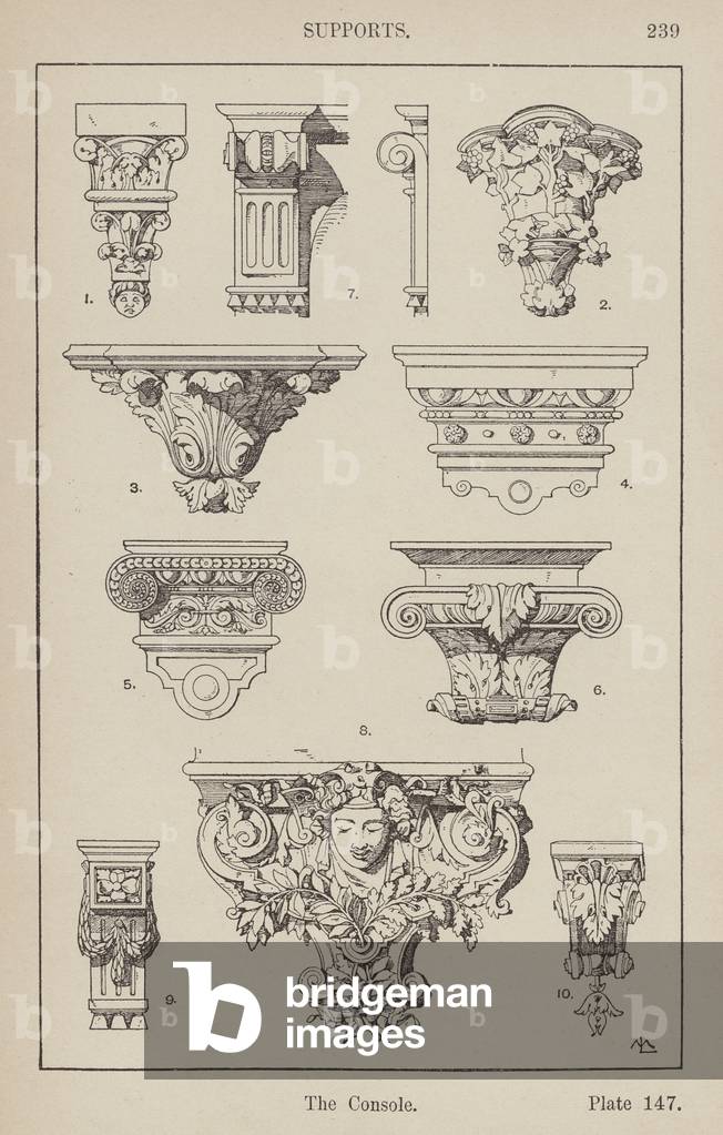 Image of Engraving depicting Ornament: Supports 1801 by German Artist