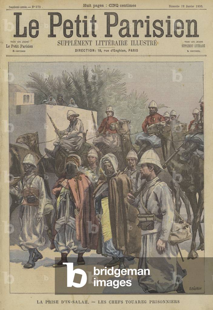 La cattura di Ain Salah, Algeria: i capi Tuareg catturati dai francesi (colore lito)