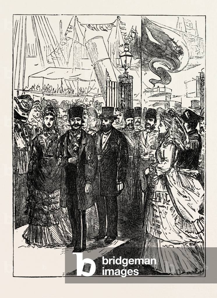 H.M. lo Shah a Greenwich, Londra, Regno Unito, 1873 Incisione