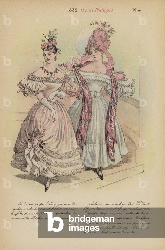 Bild von Druck "Französische Mode: 1835" 1901 von Louis Colas
