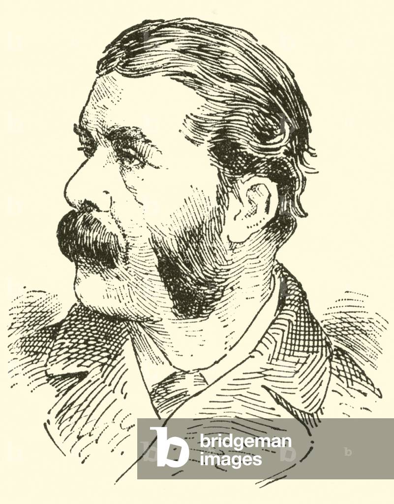 "Sir Arthur Seymour Sullivan (incisione)" di American School, b/w