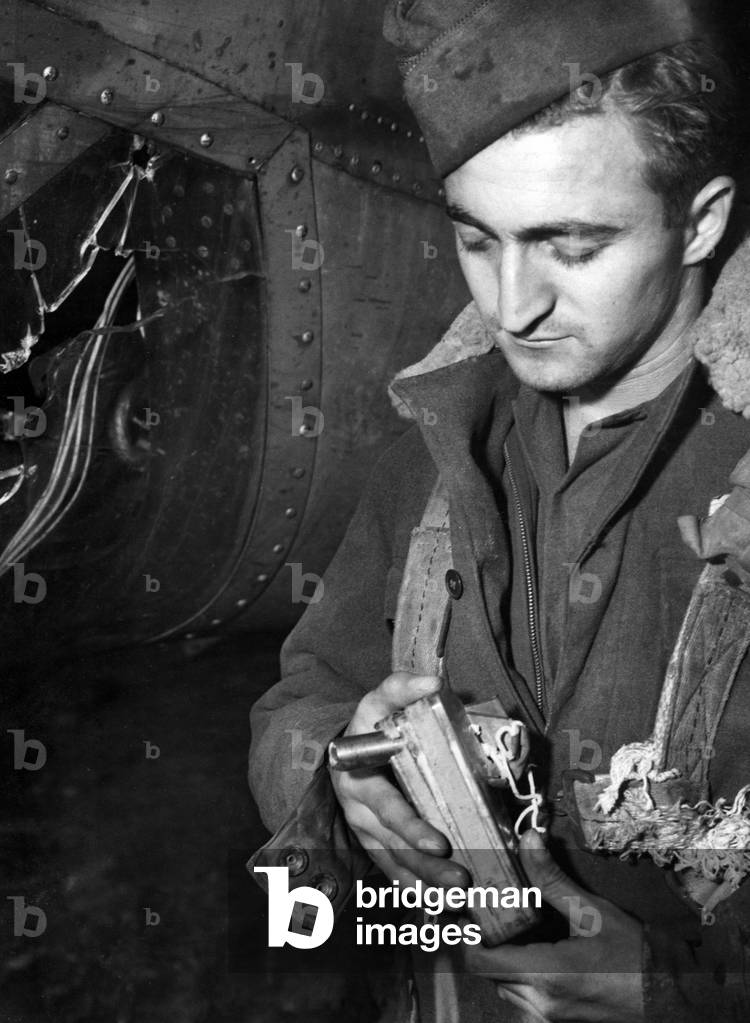 Image of U.S. Sergeant showing a German bullet