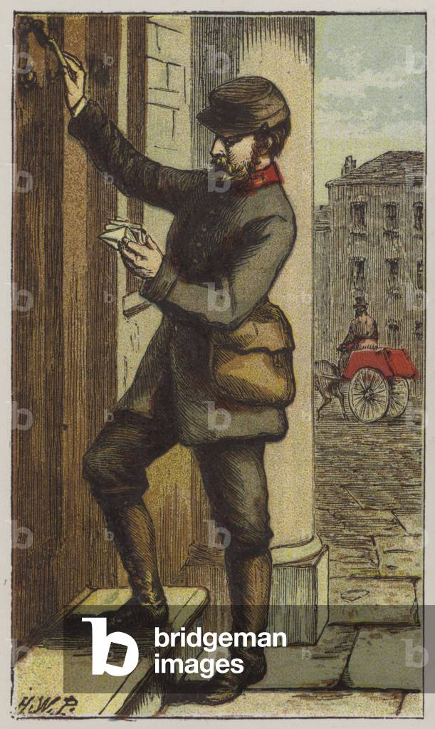 "Postmann (Farblitho)" von H.W. Petherick