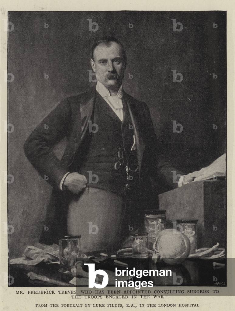 Immagine di Stampa "Sig. Frederick Treves" di Samuel Luke Fildes, b/w