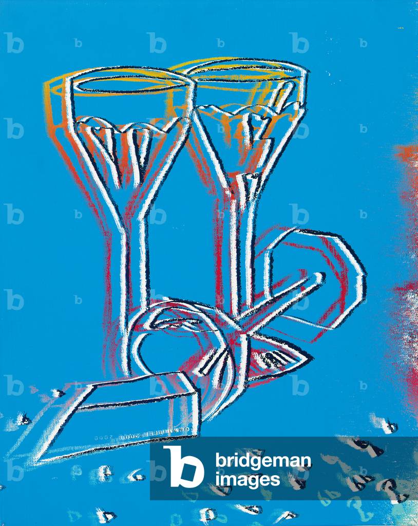 Komitee 2000, 1982 (synthetische Polymer- und Siebdruckfarben auf Leinwand)