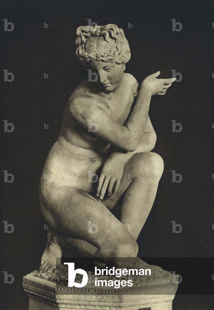 Vatikanisches Museum, Maskenkabinett, Venus Aphrodite sagte Accovacciata (s/w Foto)