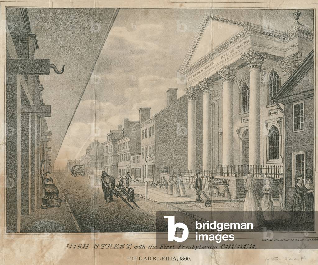 Bild von Druck "High Street", c.1845 von William Russell Birch
