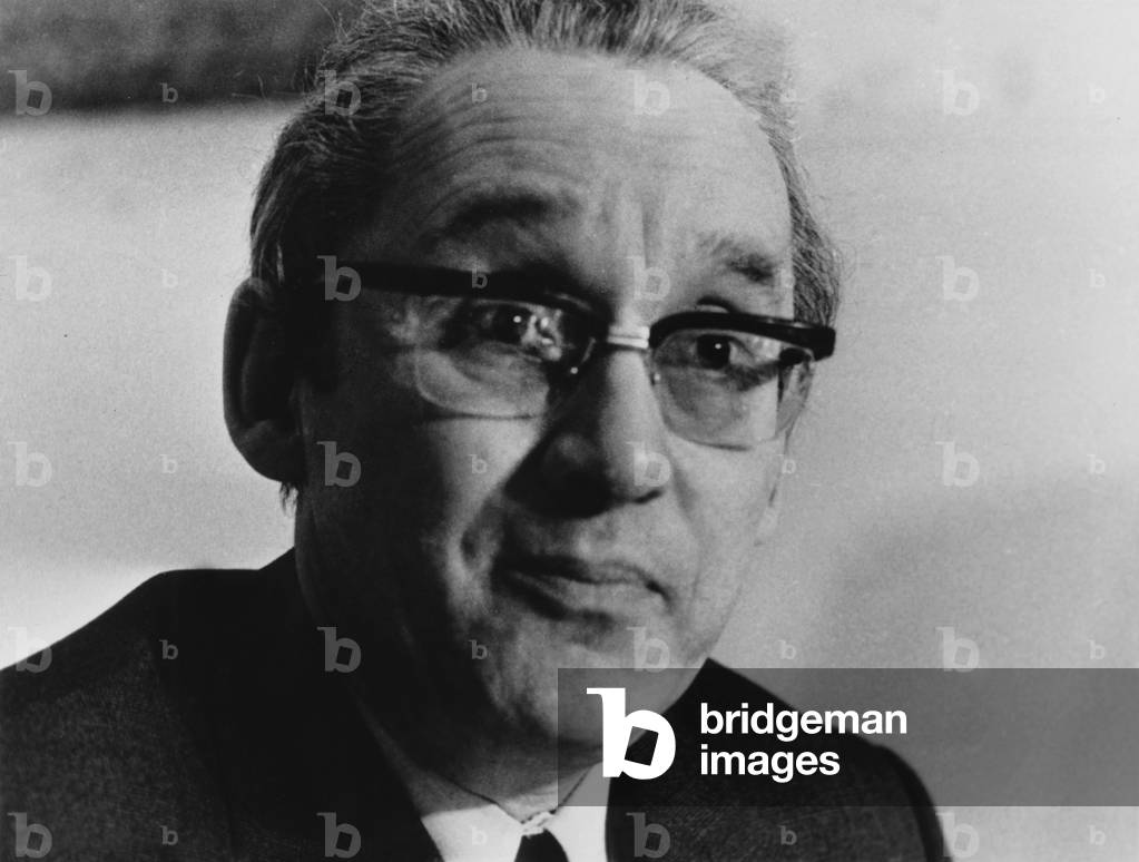 Image of Photography depicting Paul Ricoeur (1913-2005) Dean of French University 1970, b/w
