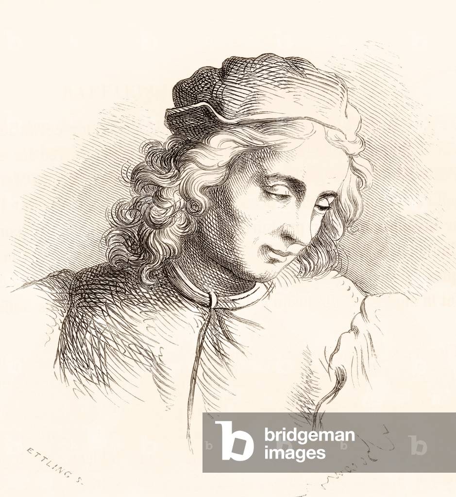 Bild von Druck "Raffaellino del Garbo" 1876, b/w