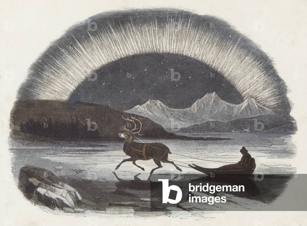Image de Gravure représentant The Aurora Borealis (gravure en couleur) par English School