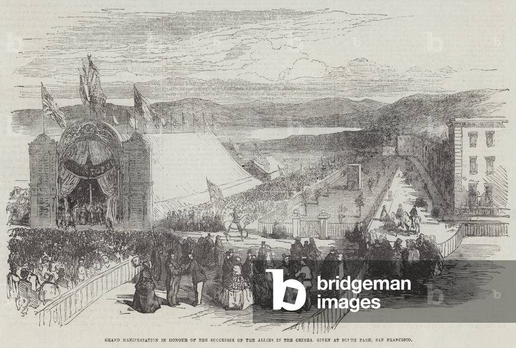"Grande Manifestazione in onore dei successi degli alleati in Crimea" 1856 di English School