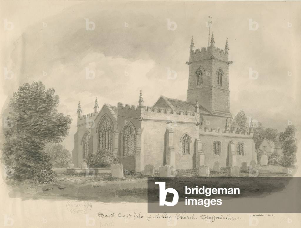Immagine di Disegno "Ashley Church: disegno di seppia" 1843 di John Buckler