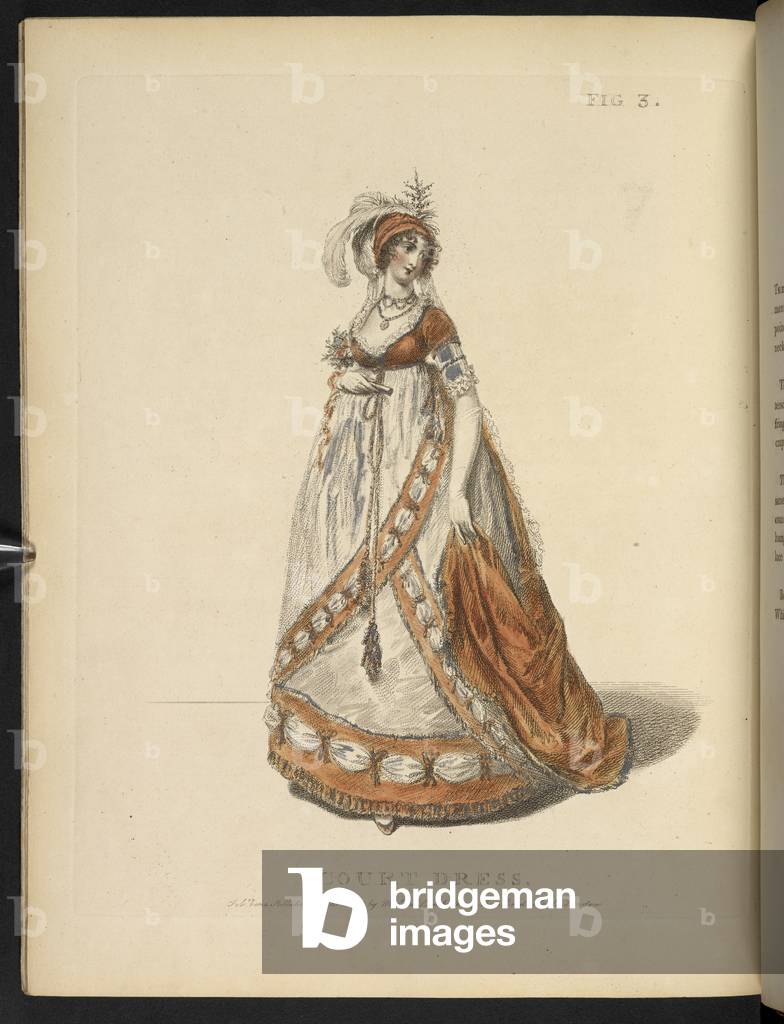 Targa da 'The mirroir de la modale', 1803-04 (incisione colorata)