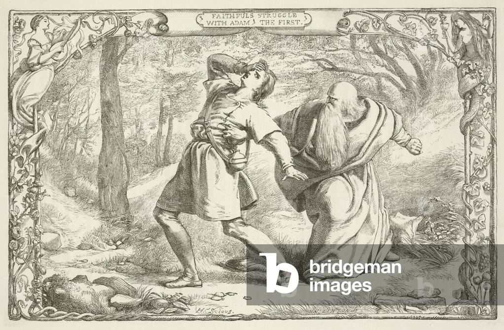 Illustrazione per il progresso del pellegrino di John Bunyan (incisione)