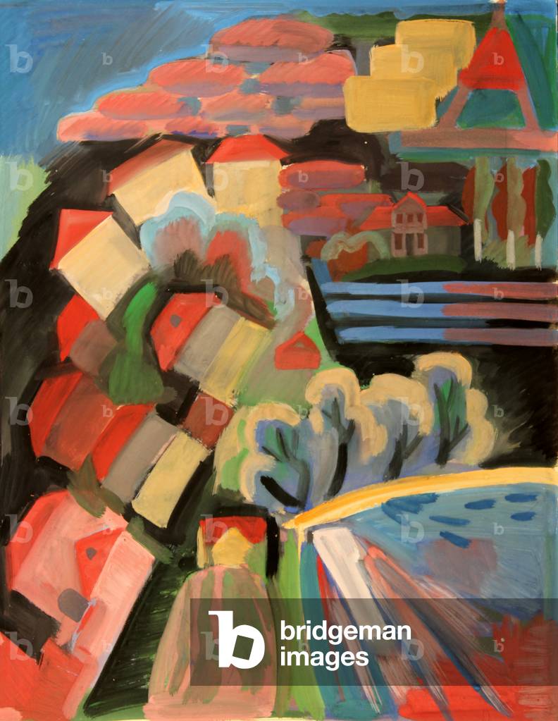Image de Peinture représentant Ville de Tarusa, 1960s par Marina Uspenskaya