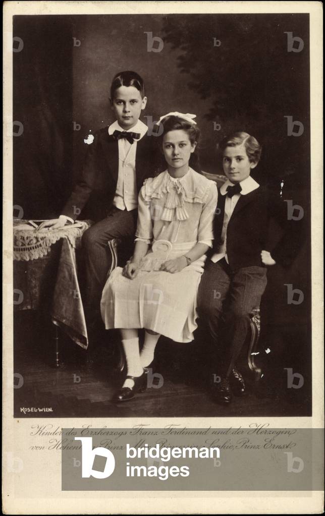 Bild von Fotografie "Ak Kinder des Erzherzogs Franz Ferdinand" von German Photographer