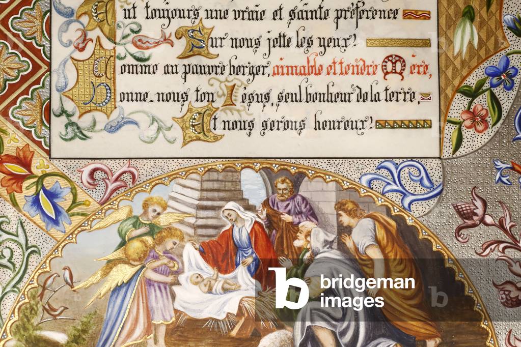 Image of Manuscript illumination, Litany of the Blessed Virgin Mary, 19 th