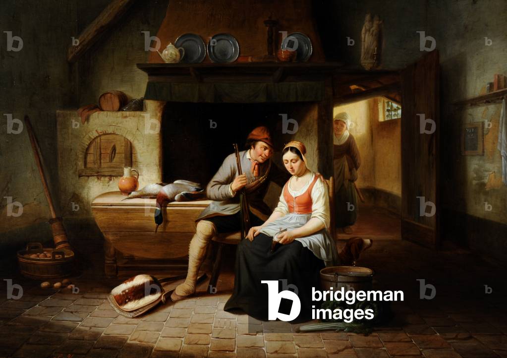 Cottage Innenraum mit Figuren