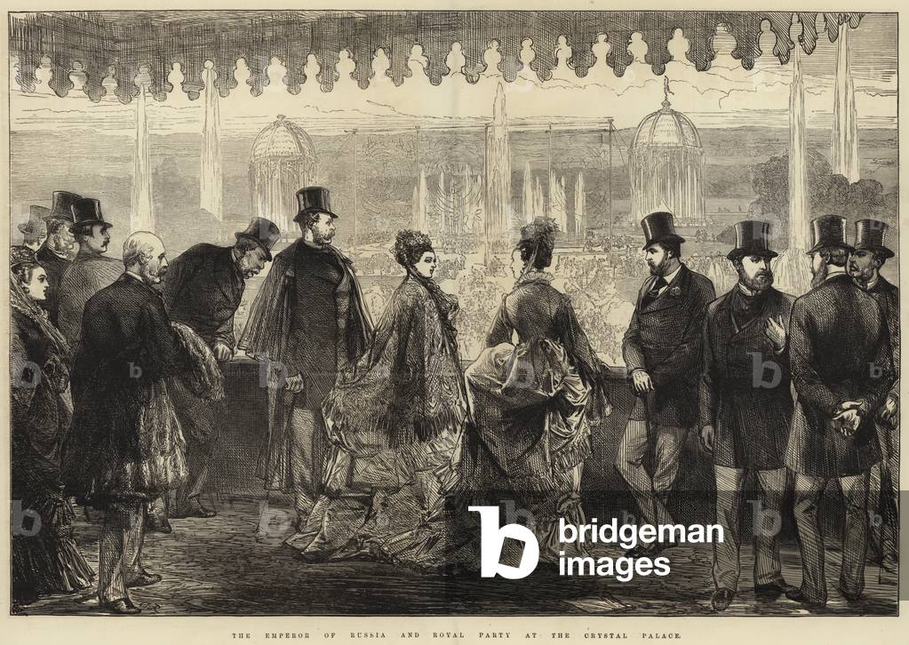 The Emperor of Russia and Royal Party at the Crystal Palace (engraving)