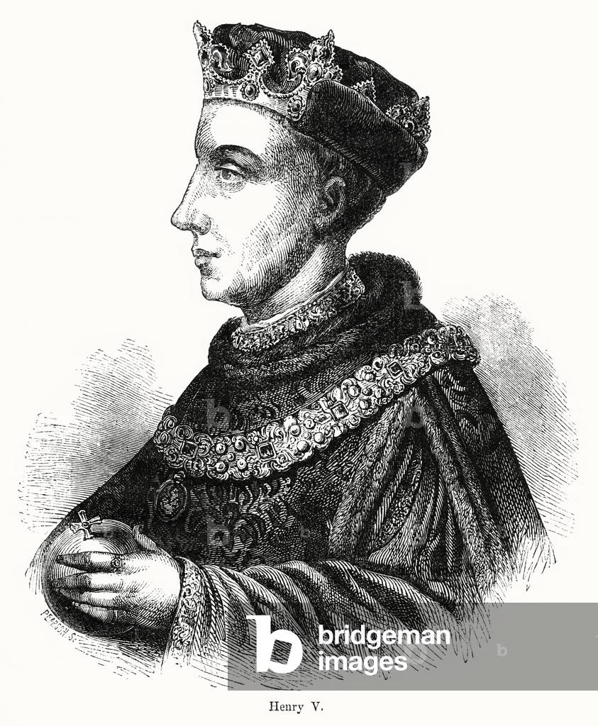 Heinrich V., König von England, Illustration aus John Cassells „Illustrierte Geschichte Englands“, Bd. ICH... 