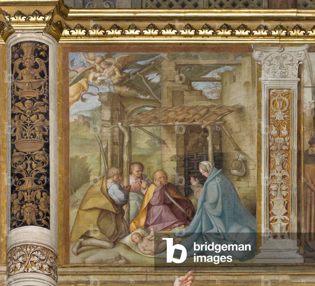 Navata Centrale, Quarta Campata Nord, Adorazione dei Pastori, Boccaccio Boccaccino 1516-17