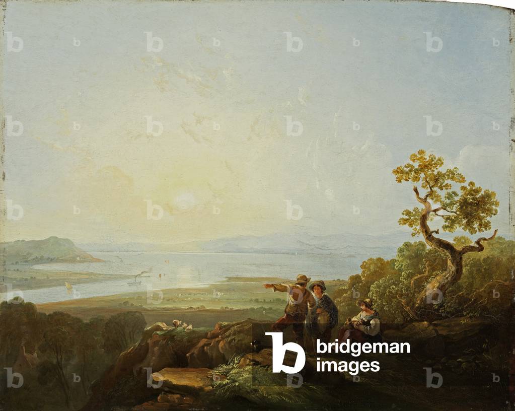 Der Avon, Blick in Richtung Portishead, 1840 (Öl auf Tafel, Mahagoni)