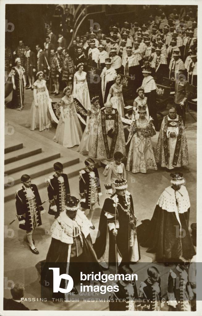 Image Of Coronation Of Queen Elizabeth II Westminster Abbey London 