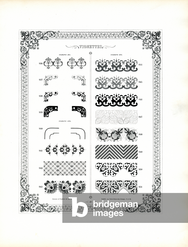 Immagine di Stampa "Vignette ornamentali e pezzi d'angolo (stampa)" di Charles Derriey