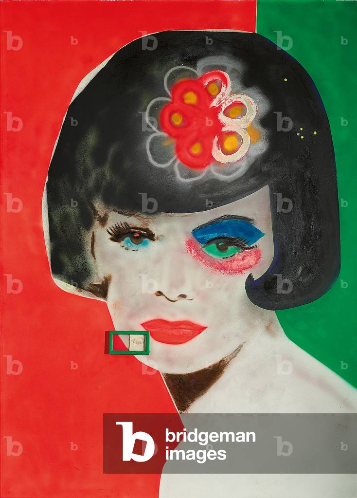 L'an dernier à Capri (titre exotique) ; L'annee derniere a Capri (titre exotique), 1962 (huile, collage de pap