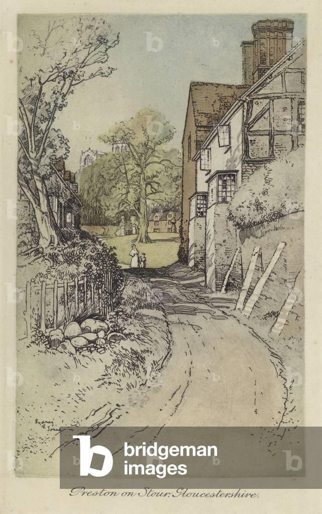 Image de Estampe représentant Preston sur Stour par Sydney R. Jones