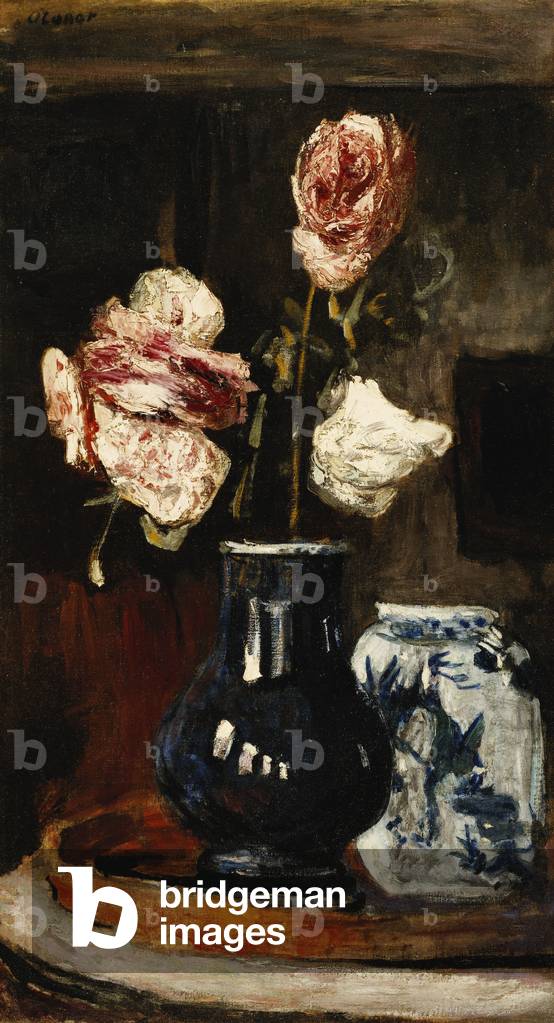 Floreale natura morta, (olio su tela)