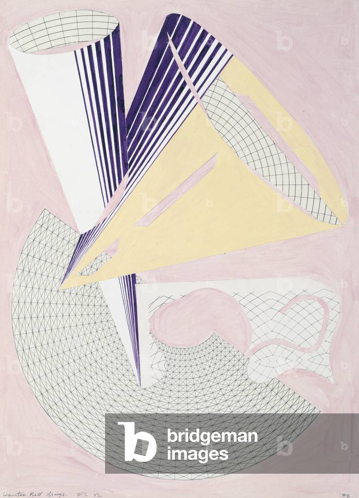 Maquette for the MFA, H Ball Decorations, 1982, reworked 1983 (collage, printed paper, w/c & graphite on board