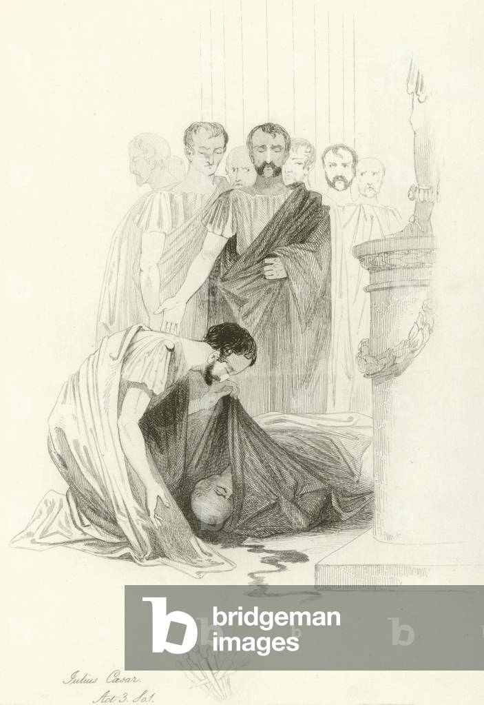 Julius César (gravure) par Joseph Kenny Meadows, b/w