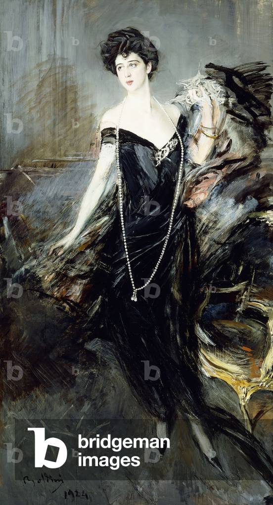 Porträt von Donna Franca Florio, 1924 (Öl auf Leinwand)