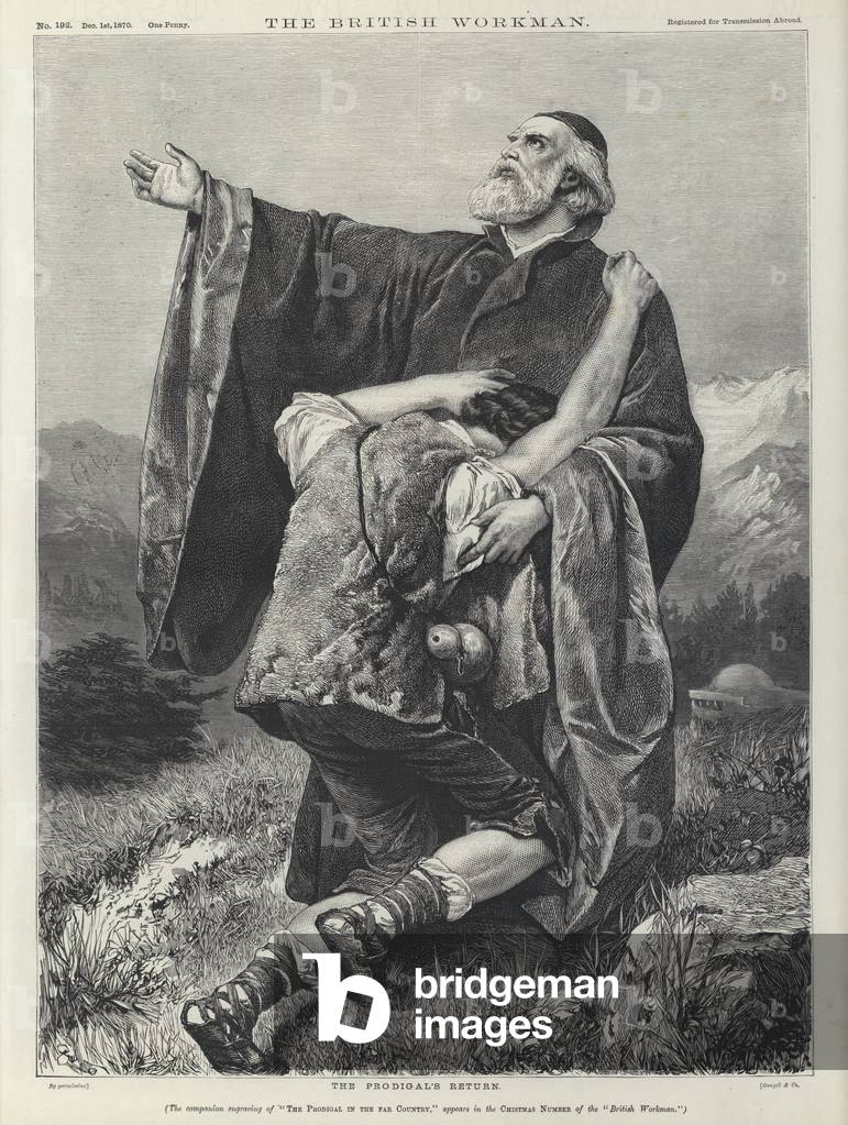 The Prodigal's Return (engraving) by English Artist