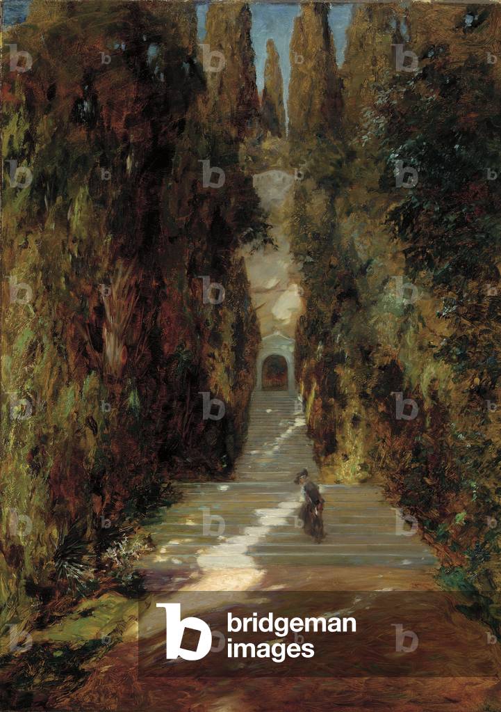 A Messa Prima', 1885 (Öl auf Karte auf Platte gelegt)